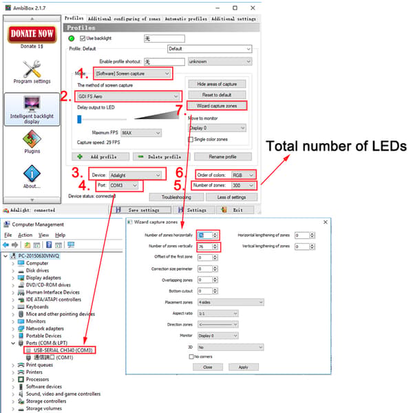 Smart LED Strip TV PC Skærm Baggrundsbelysning