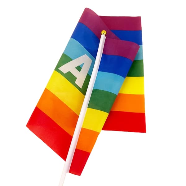Mini Fredsflag Regnbue Pacifist Håndholdt Polyester 50 eller 100 Stykker