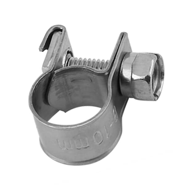 10 stk. Mini drivstoffslangeklemmer i rustfritt stål 6 mm til 20 mm Størrelse valgfritt