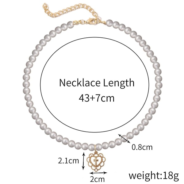 Halsband Pearl Metallic Element Modesmycken B1878 N1903-13