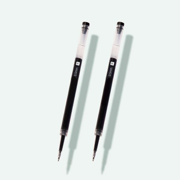 Gel Pen Sort Blæk Udtrækkelig Fin Spids 0,5 mm Skrivepen til Arbejde Studie Tegning