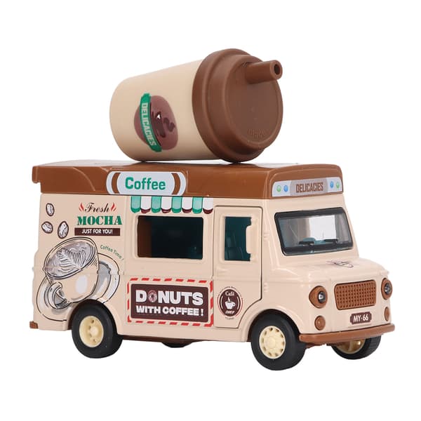 Magnetisk induktion legering trykstøbt Food Truck legetøj træk tilbage bil foregive leg