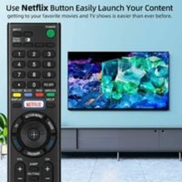 RMT-TX100U Ersättnings universal fjärrkontroll för Sony-TV-fjärrkontroll Alla Sony LCD LED UHD HDTV Bravia Smart TV med Netflix-knapp