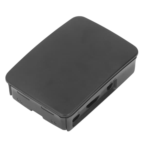ABS Mikrodator-kapsling för Raspberry Pi 3 B+ Svart med Åtkomst till Alla Portar