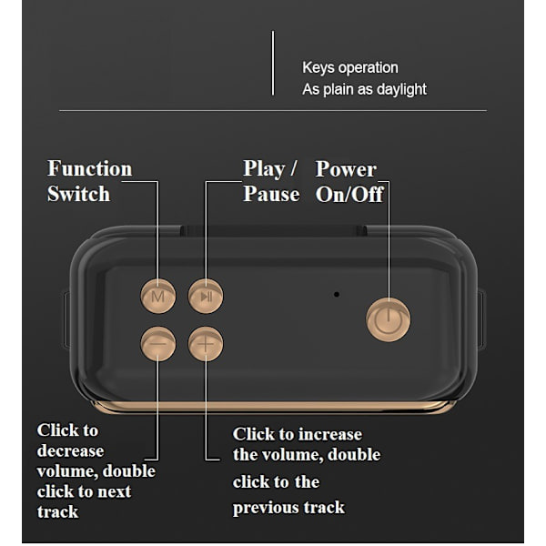 Card Radio Trådlös Retro Portabel Bärbar Bluetooth högtalare (svart),