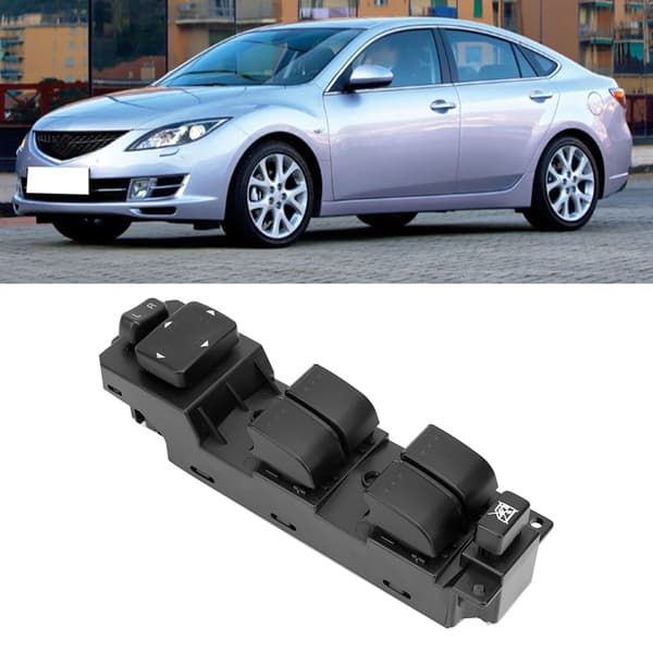 Fönsterströmbrytare Vänster Fram Lyftknapp GV2S‑66350A Passar för Mazda 6 2006‑2008 2.3L