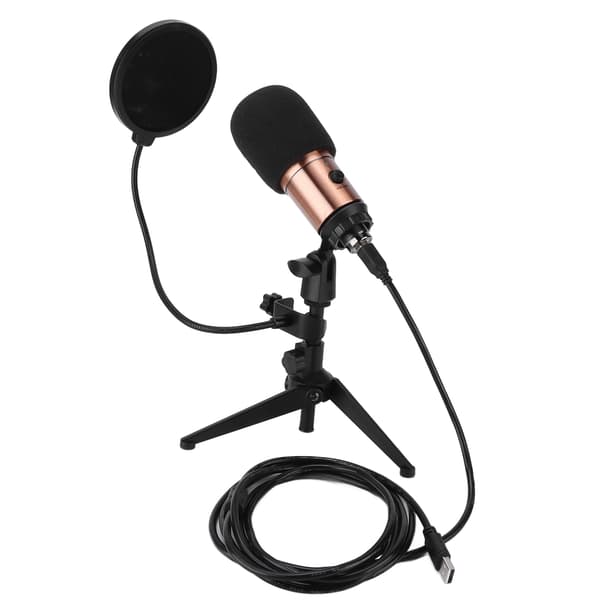 Kondensatormikrofonsæt med stativ USB-stik Optagemikrofon Live Broadcast Udstyr