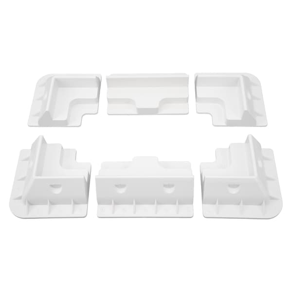 6 ST Solpanel Hörnmontering UV-beständig Borrfri ABS-plast Anti-Aging för RV Båt Vit