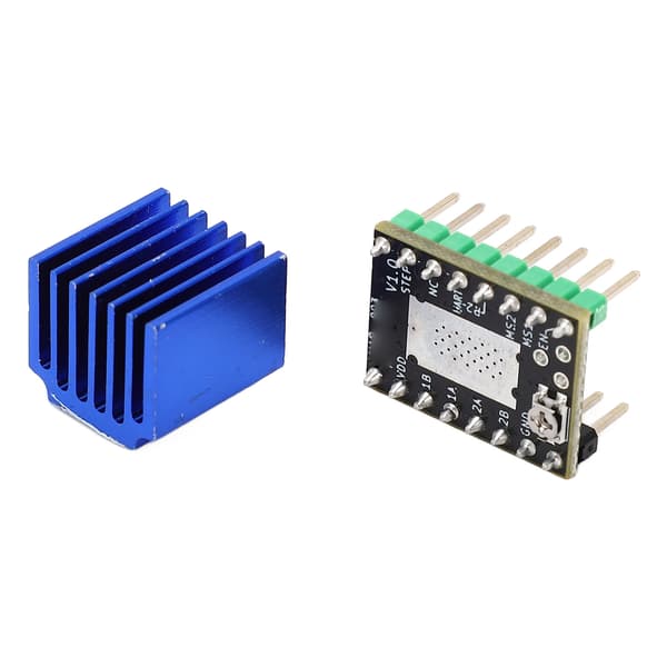 TMC2225 MKS Stepper Motor Driver Board med Køleplade Støjsvag Motor Driver Modul til 3D Printer