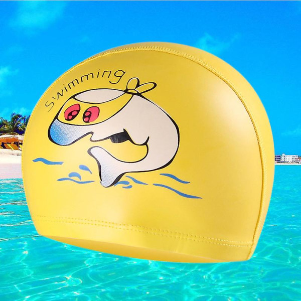 Tegnefilm børnebadehætte dolphin yellow