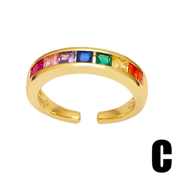 Ring Vintage Zircon Justerbare Modesmykker Ac8914 C