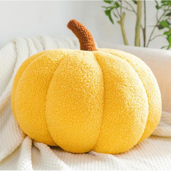 Färgglad pumpaplyschleksak (gul 35 cm)