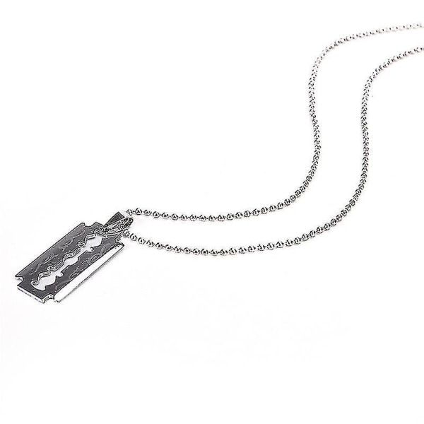 Mænd favorit rustfrit stål barberblad vedhæng Fashion Ball Chain halskæde Hot