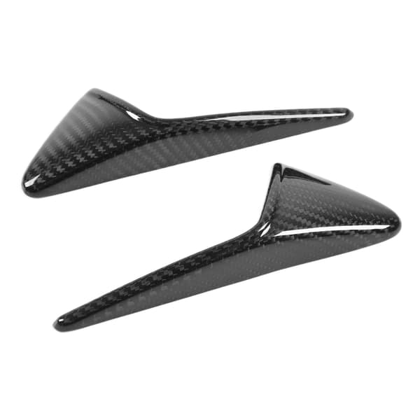 1 Par Sidekamera Luftventil Dæksel Trim Ægte Kulfiber Dekoration Udskiftning til Tesla Model 3 Model Y Glansfuld