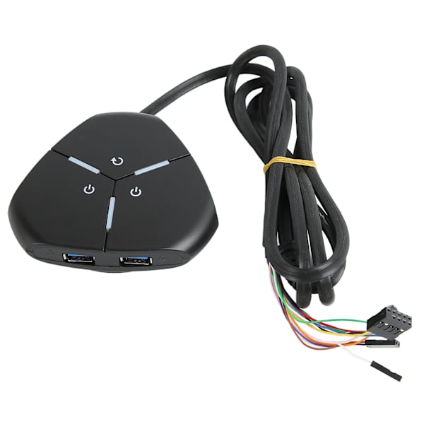 Stasjonær Datamaskin Strømbryter Dobbel USB-Port Knapp 2 USB