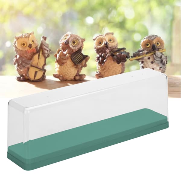 Grön Stapelbar Dammtät Transparent Actionfigur Docka Displayfodral
