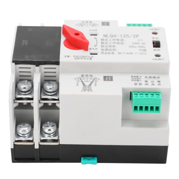 DIN-skenmonterad 2P 230V 80A Automatisk Omkopplare Strömfördelningskontroll