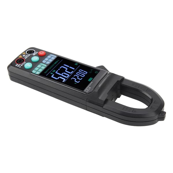 Stor Skærm Farve Clamp Meter Auto Smart Multimeter AC DC Spænding Modstand Kapacitans Sort