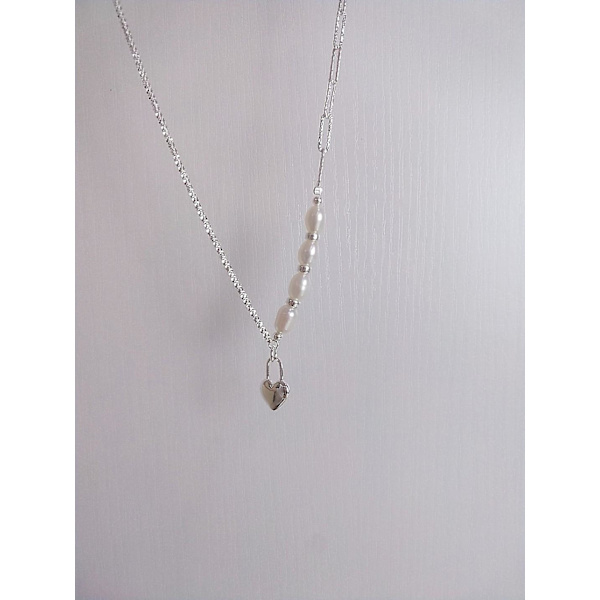Kaulakoruheart Stud hopea muotikorut Ac5004