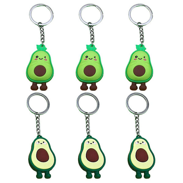 6kpl Sarjakuvaavaimenperä avaimenperä avaimille Avocado Charm Creative avaimenperä riipus