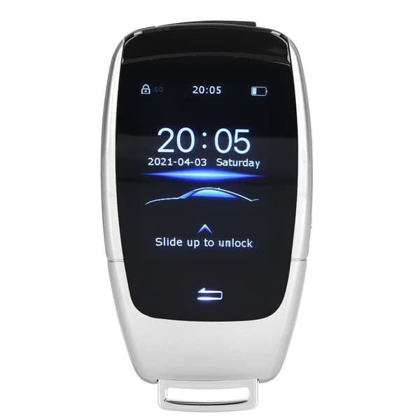 Universal TK900 LCD Smart Key Fjärrkontroll Nyckellös Start Stopp Motor Knapp Silver