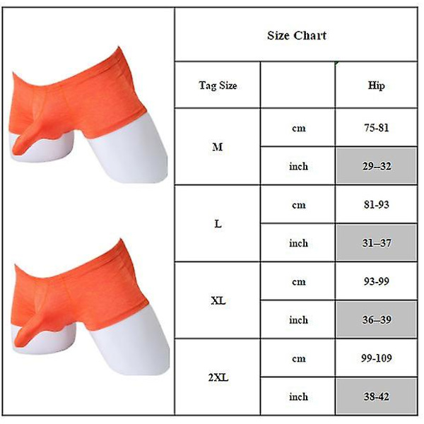 boxer underkläder för män Orange L