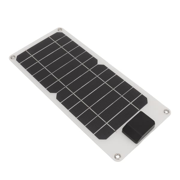 Solcellepanelsett 8W 5V USB-utgang Vanntett Støtsikkert Monokrystallinsk Solcellepanel for Bil Båt Tilhenger Bobil