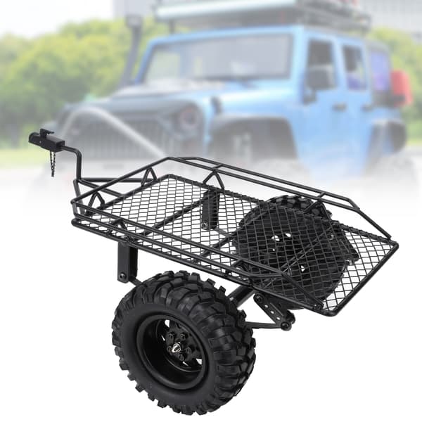 RC Spandtrailer til TRX4 D90 SCX10 CC01 1/10 DIY-dele (sort)