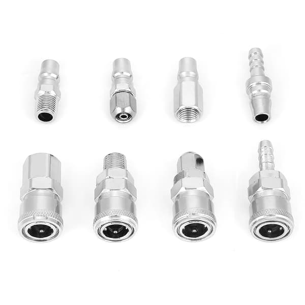 Pneumatisk Quick Connect Koblingssæt 8 Dele 1 4 Tommer Luftkompressor Slangefitting
