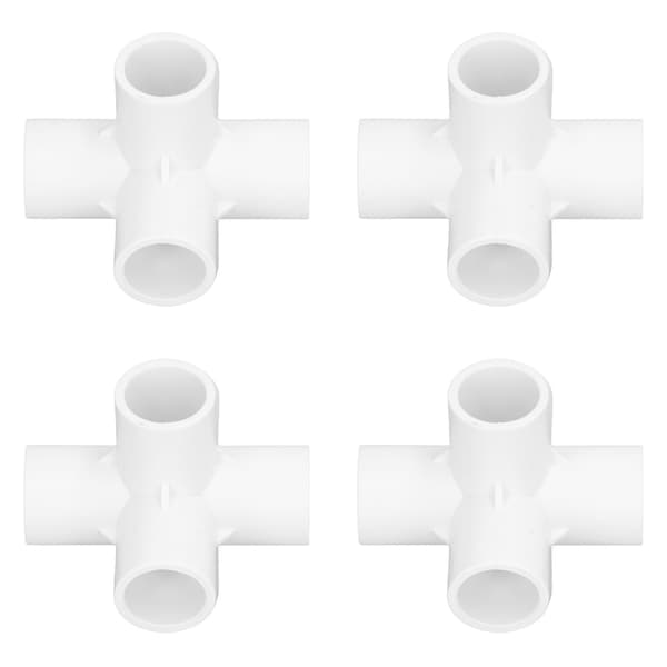 PVC Rördelar 10-pack 6-vägs Böjkopplingar 25mm Innerdiameter Vit