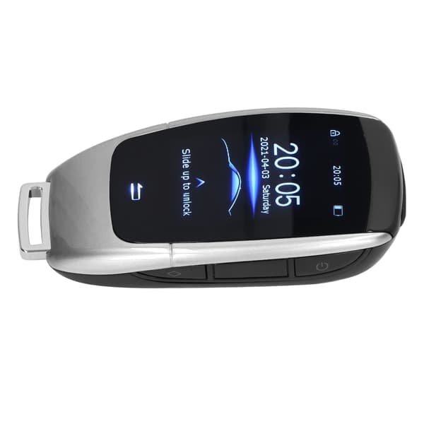 Universal TK900 LCD Smart Key Fjärrkontroll Nyckellös Start Stopp Motor Knapp Silver