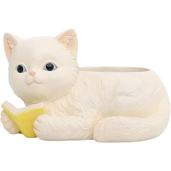 Resin Simulering Katt Amerikansk lantlig suckulent blomkruka (Kattläsning)