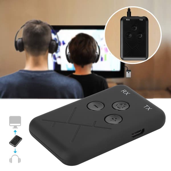 2 i 1 Bluetooth-lydsender-mottakeradapter med lav latens