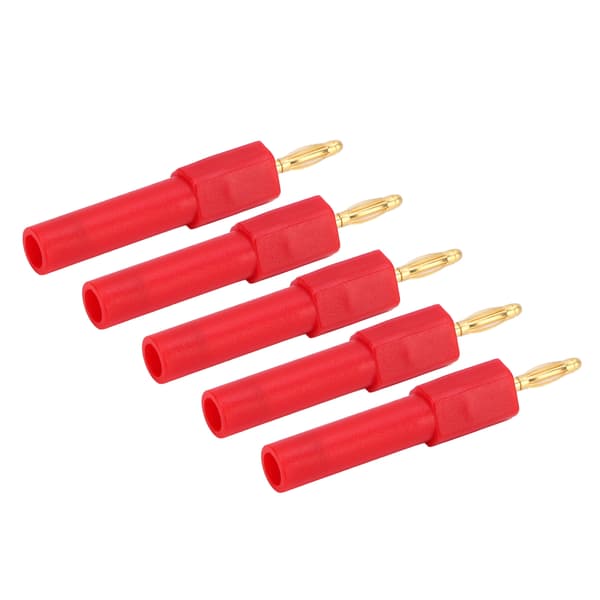 5-pak Bananstikadapter Stærk forbindelse Høj ledningsevne 2 mm til 4 mm konvertering