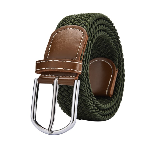 Herrbälte 1 st, vävt elastiskt flätat bälte i presentförpackning för Casual Golfbyxor Jeansbälten - 39,4", Army Green