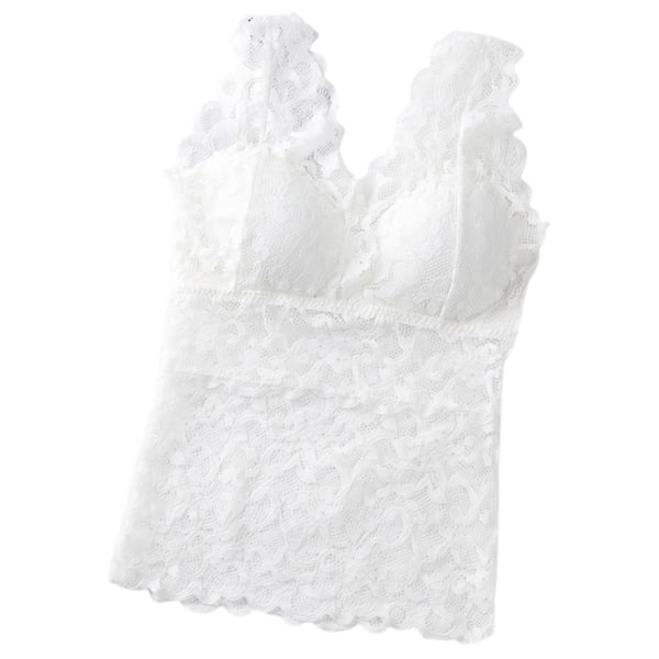 Naisten pitsi Camisole White XL