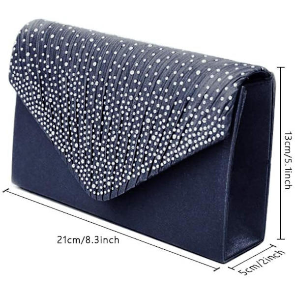 Damer Kvällsväskor Bröllopsväska Handväska A916-147 Dark Blue