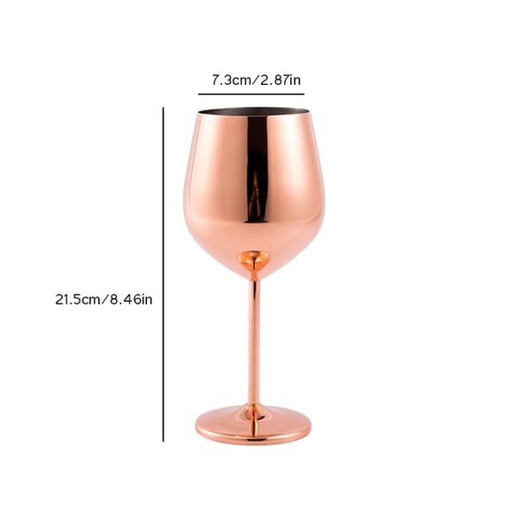 Rødvinsglass i rustfritt stål 500ml