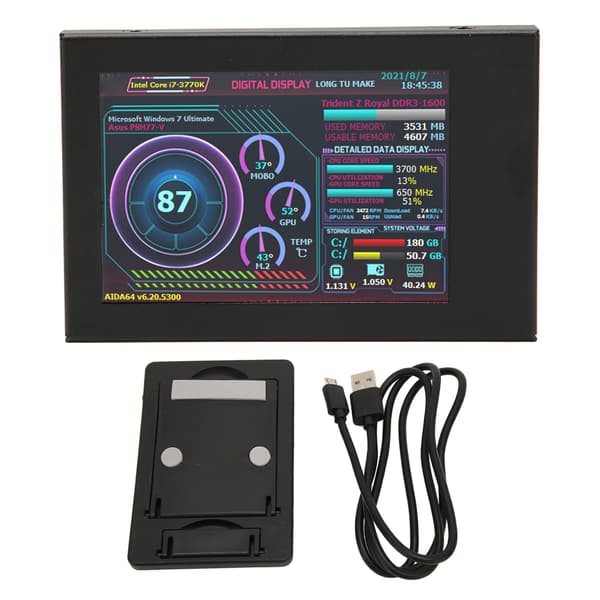 3,5 tum datortemperaturmonitor IPS USB miniscreen AIDA64 PC CPU RAM datamonitor PC-sensorpanel dynamiskt displaymonitor
