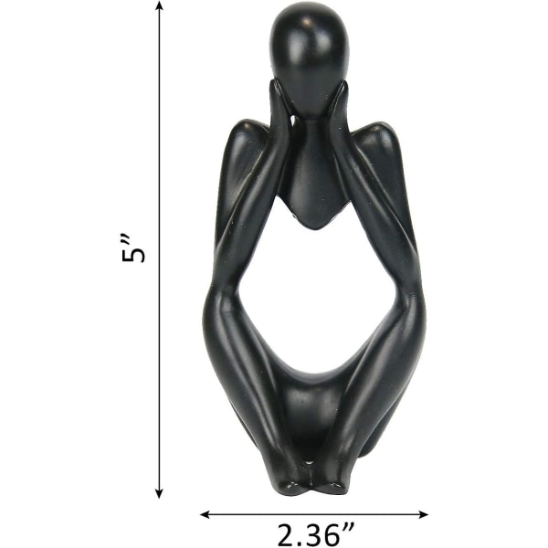 Abstrakt minifigur (sort stedmoderblomst) ornament,