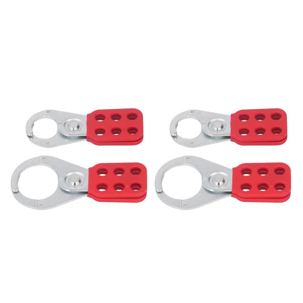 2 Sæt Lock Out Hasper 6 Hullers Interlock Hasp Nylon Håndtag Stål Industri Sikkerheds Hasp 2,5 cm 3,8 cm