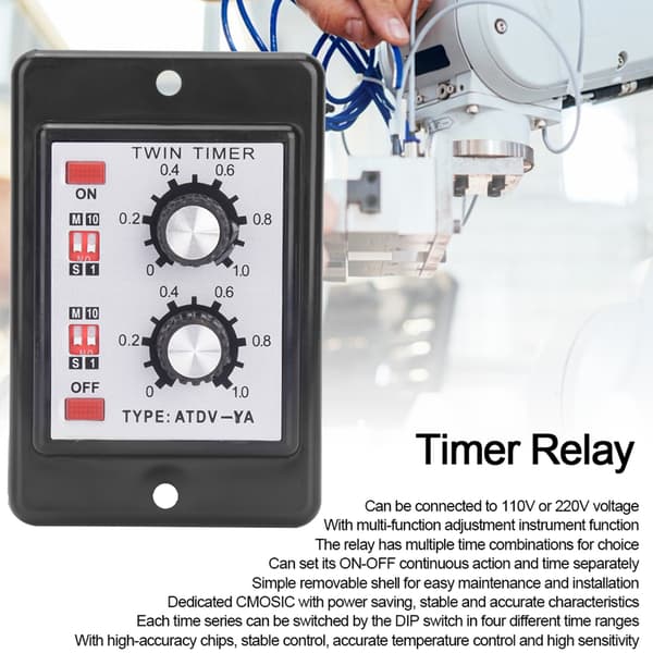 Vred Kontrol Tidsrelæ Timer ATDVYA AC 110V 220V 50 60Hz