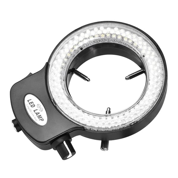 144 LED Perler Mikroskop Kamera Justerbar Ringlys EU Stik 110-220V Sort