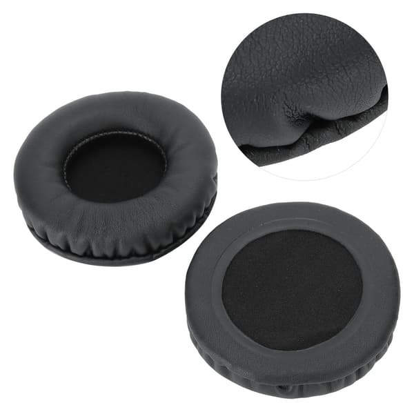 75 mm Universal Udskiftningsskum Ørepuder til Headset, Sort