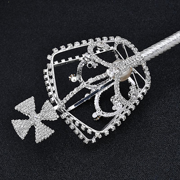 Glänsande Fairy Wand Strass Inlagd Mode Sofistikerade Sceptrar Festival Wand Pageant Kostym