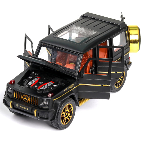 1:24 Leluautomalli Metallivanteet Simulaatio G65 Seosauto Diecast Leluajoneuvon äänivalo Vedettävä takaisin Autolelut lapsille Lahja