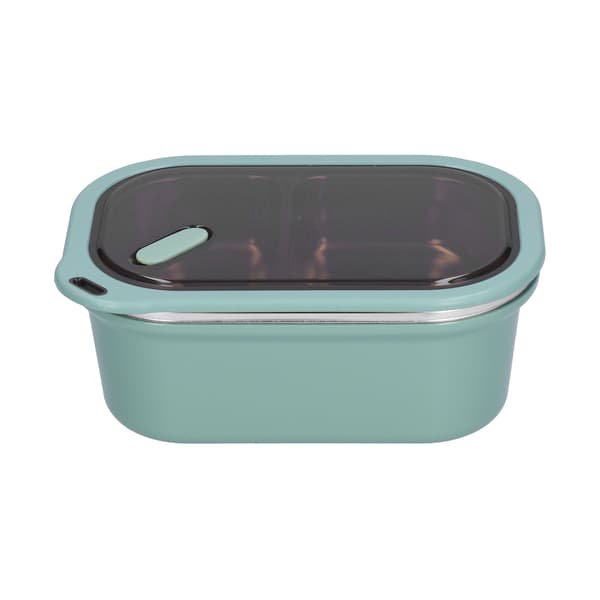 Lækagesikker Dobbeltlags Rustfrit Stål Bento Box - 1,2L Kapacitet (Grøn)