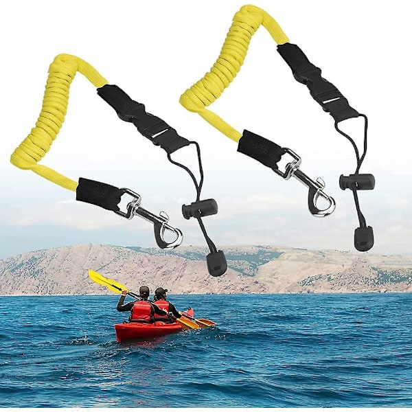 2stk Kano Kajakk Leash Paddle Ung Kajakk Paddle Tau Padle Leash Tau Kano Kajakk Padle Sikkerhet Elastisk Kajakk Padle Kajakk Padle Tau For Kajakk, Ca
