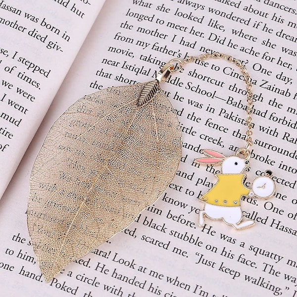 Yksinkertainen Rabbit Clock Leaf -kirjanmerkki