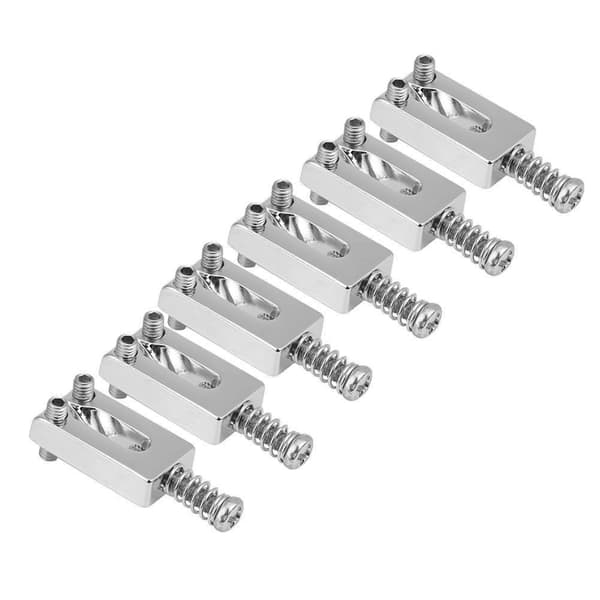 6 st Silver Metall Tremolo Stall för Elektrisk Gitarr Brygga med Skiftnyckel